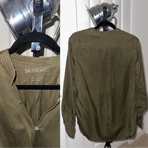 BLANK NYC Women's Olive Green “Sugar Baby” Wrap Front Blouse | Nordstrom| Small